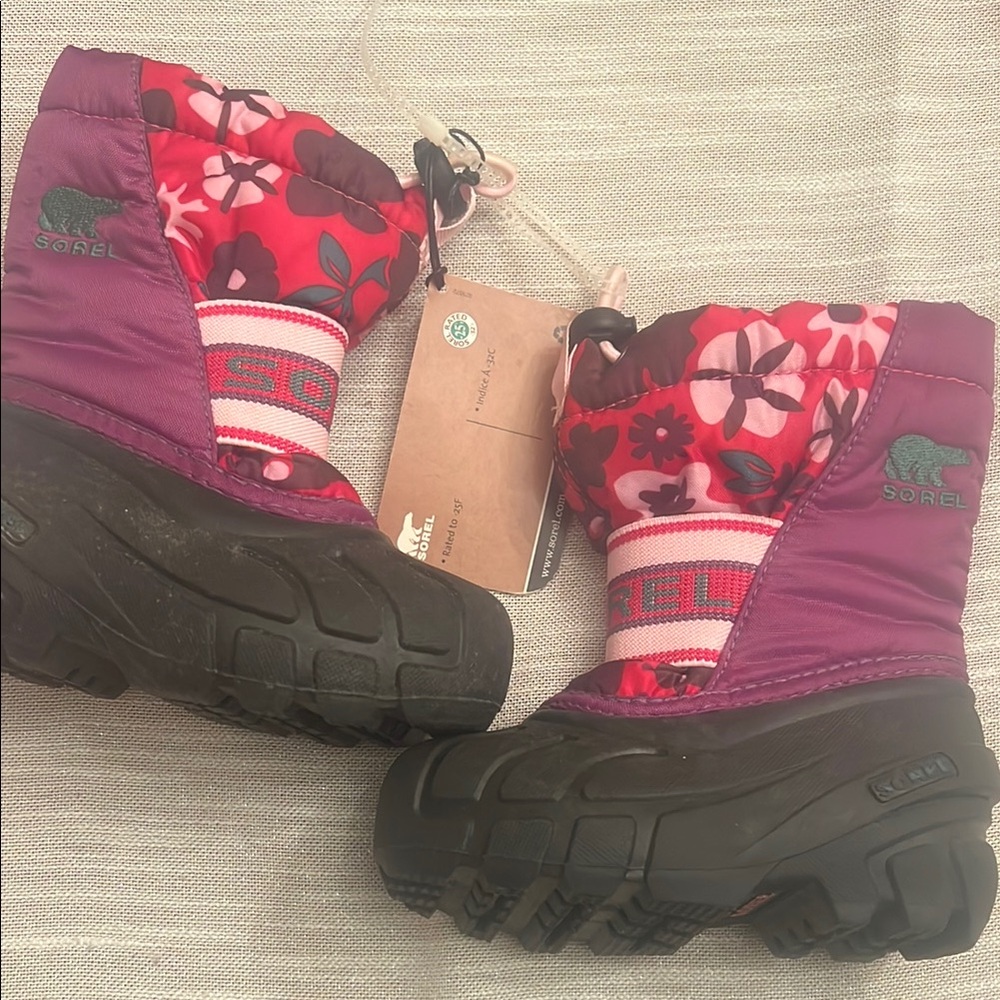 Sorel Kids' Purple and Black Winter Boots